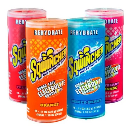 Sqwincher Sqwincher  Zero Qwik Stik, Sugar Free, Assorted, 0.11 oz. packs, 200/Carton 060119-AS